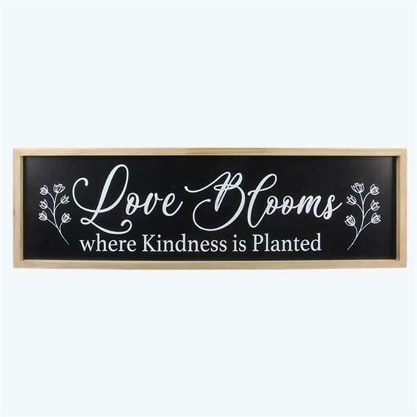 Youngs Wood Love Blooms Wall Sign 71531